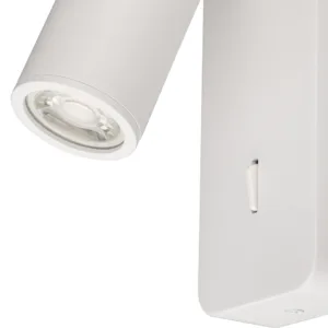 Aplique de lectura NOTTE con interruptor en la base y casquillo GU10 para bombilla mini, disponible en varios acabados