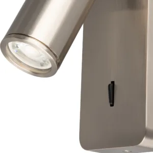 Aplique de lectura NOTTE con interruptor en la base y casquillo GU10 para bombilla mini, disponible en varios acabados