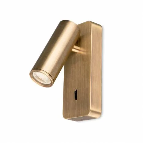 Aplique NOTTE de lectura con interruptor – GU10 mini Aplique de lectura NOTTE con interruptor en la base y casquillo GU10 para bombilla mini, disponible en varios acabados