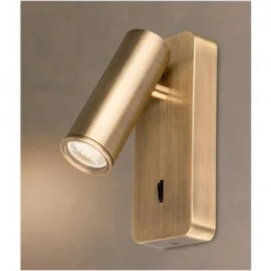 Aplique de lectura NOTTE con interruptor en la base y casquillo GU10 para bombilla mini, disponible en varios acabados