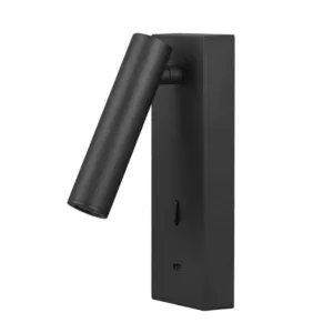 Aplique de lectura TARIFA III para cabecero con USB tipo C, LED 3W 3000K e interruptor en la base