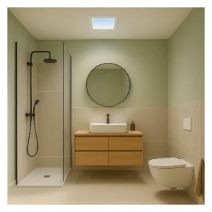 Downlight empotrable BLUESKY efecto claraboya cielo azul con LED 4000K y luz asimétrica