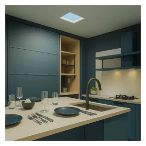 Downlight empotrable BLUESKY efecto claraboya cielo azul con LED 4000K y luz asimétrica
