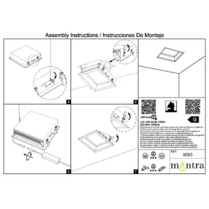Downlight empotrable BLUESKY efecto claraboya cielo azul con LED 4000K y luz asimétrica