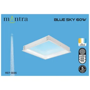 Downlight empotrable BLUESKY efecto claraboya cielo azul con LED 4000K y luz asimétrica
