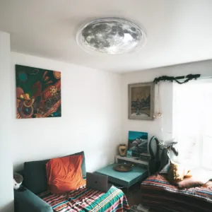 Plafón de techo ATMOS MOON con diseño de la Luna, LED 3000K 4000K 6000K y mando