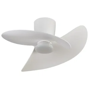 Ventilador de techo ONA – Diseño orgánico, LED regulable 3000–5000K y mando LCD (blanco, blanco-madera o negro-madera) 3 Ventilador ONA con aspas curvas orgánicas y luz LED regulable 3000–5000K, mando LCD