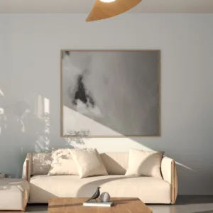 Ventilador de techo ONA – Diseño orgánico, LED regulable 3000–5000K y mando LCD (blanco, blanco-madera o negro-madera) 10 Ventilador ONA con aspas curvas orgánicas y luz LED regulable 3000–5000K, mando LCD