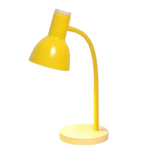 Flexo NORDIC de metal con base de madera y cabezal orientable, casquillo E27