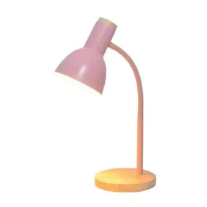 Flexo NORDIC de metal con base de madera y cabezal orientable, casquillo E27