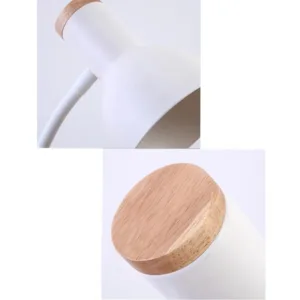 Flexo NORDIC de metal con base de madera y cabezal orientable, casquillo E27