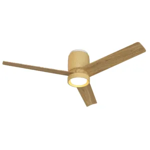 Ventilador de techo Cerámica 122 cm en blanco o beige madera con LED regulable y 6 velocidades