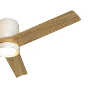 Ventilador de techo Cerámica 122 cm en blanco o beige madera con LED regulable y 6 velocidades