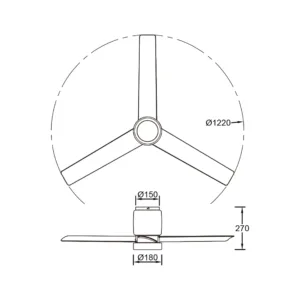 Ventilador de techo Cerámica 122 cm en blanco o beige madera con LED regulable y 6 velocidades